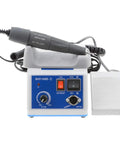 Powerful Workhorse Lab Micro Motor Micromotor 35000 RPM with control unit and handpiece for dental lab treatments.