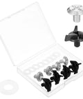 Versatile Ride Ready Motorcycle Helmet Visor Screws Kit 8 Pcs Replacement Bolts with black and silver screws in open box
