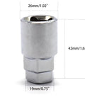 Premium Lug Wheel Studs Kit For BMW E12 E28 E34 E39 E60 E61 E24 E63 E64 High Grade Steel Bolts And Nuts To Upgrade Your Ride With Smooth Fits And Heavy Duty Reliability. Chrome lug nut socket 42mm x 26mm, 19mm drive, steel, for BMW wheel studs