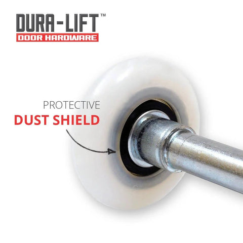 Whisper Quiet Nylon Garage Door Roller Kit With Precision 13 Ball Bearing On 4 Inch Stem And 2 Inch Wheel, Dust Shield View