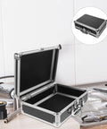 Rock Solid Hardcore Aluminum Rolling Tool Box With Secure Lock And Sturdy Grab Handle Lightweight Portable Design For Mechanics Diy Creators And Contractors Mobile Workshop Storage Solutions open on a work surface.