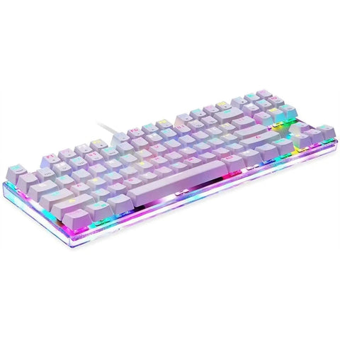 Legit Wired Gaming Keyboard With Hella Smooth Mechanical Feel And Straight Fire RGB Rainbow Backlight with compact design.