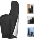 Water Softener Cover 420D Waterproof Oxford Cloth Outdoor All Weather Protection With Double Zip Closure, black cover