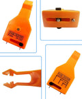 Solid Go-To Auto Fuse Tester And Puller Set Featuring Crisp LED Lights For Atc Atm Maxi Blade Fuses Quick Circuit Check Hella Dependable Shop Essential in orange