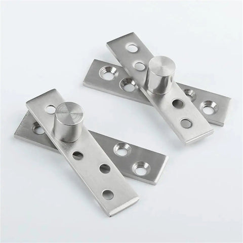 1 Pack 75mm To 150mm Door Pivot Hinge Stainless Steel Up And Down Location Shaft Heavy Duty 360 Degree Rotation Positive Axis 98.5mm For Doors And Gates, stainless steel hinge set