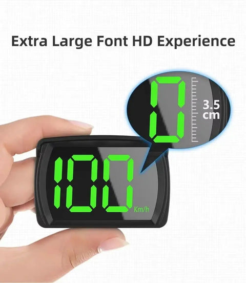 Dope Digital OBD2 Speedometer Destroys Midday Sun Glare For Chevy Volt Bolt EV EUV And Blazer EV showing clear green display.
