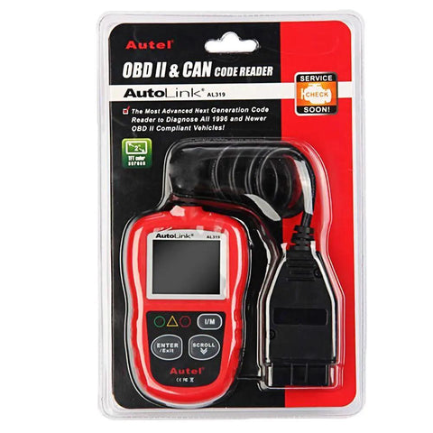 Packaging of AL319 OBD2 Scanner Car Code Reader for Engine Fault Codes, CAN Diagnostic Tool for All OBD II Protocol Cars Since 1996