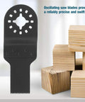 Close-up of a 10 Pack 20mm Oscillating Saw Blades High Carbon Steel For Wood Plastic Drywall And More Multitool Blades Set Heavy Duty