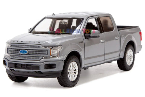 Ford F150 Limited Crew Cab Diecast Model Truck One Twenty Four Scale Abyss Gray With Opening Doors And Detailed Interior