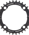 Narrow Wide 104 Chainring 32T Black For 1x Drivetrains And eMTB Rigs, CNC Machined 7075T6 Aluminum, 4mm Thick Plate For Stiff Power Transfer And Killer Chain Retention, top view
