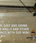 Mini Split Bib Kit for cleanups that catch water and coil cleaner with no mess, showing use protecting walls from over spray.