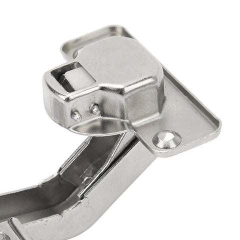 Close-up of 135 Degree Corner Folding Door Hinge for Concealed Cabinets Soft Close 3 Way Adjustment Heavy Duty Steel Cabinet Hinge