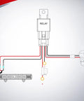Diagram of 16 AWG Wiring Harness Kit With 1 Lead 12V Motorcycle Handlebar Switch On Off Power Relay And Inline Blade Fuse