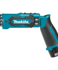 Solid Build 7 2 Volt Cordless Hex Driver Drill With Auto Stop Clutch and Dual Speed Settings featured side view.