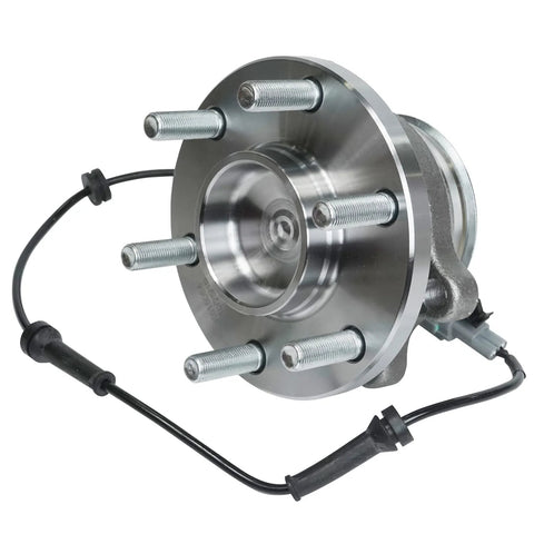 RWD Front Wheel Bearing And Hub Assembly Kit Fits Nissan Frontier 2005 To 2025 For Pathfinder 2005 To 2012 Xterra 2005 To 2015 And Suzuki Equator 2009 To 2012 No Fuss Install Complete Front Hub Replacement visible with 6-bolt, ABS-ready hub