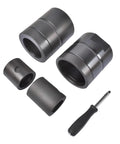 Leaf Spring Pin Bushing Service Kit Built Tough For Heavy Duty Trucks With Damage Free Press Style Installation Safe Removal And Replacement Of Leaf Springs And Suspension Bushings Replaces 15030, black steel bushings and driver