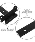 Heavy Duty T Shaped Door Hinge Black Wall Mount Hinge For Garden Gates And Shed Doors With Bearing Slot Axle Beefy Outdoor Hardware