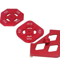 Hella Durable Aluminum Router Template Set For Sweet Corner Rounding And Edge Profiling, showing various radius template shapes.