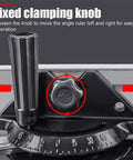 Fixed clamping knob for adjusting angle ruler on Heavy Duty Adjustable Universal Aluminum Miter Gauge Fence System.