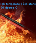 12 Gauge Silicone Wire Set Red And Black Flexible 20 Feet Total 12 AWG Stranded Tinned Copper Wire in flames showing heat resistance