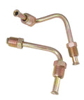 Heavy Duty Brass Brake Proportioning Valve Delivers Slick Stopping Power For Front Disc And Rear Drum Brakes Perfect For Classic Chevy Buick Rides With Zero Hassle Install, angled view of brass brake lines.