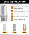Stainless Steel Hose Barb Fitting 1 Inch Barb To 1 Inch Male NPT For Water Fuel And Air Pack Of 2 with installation details