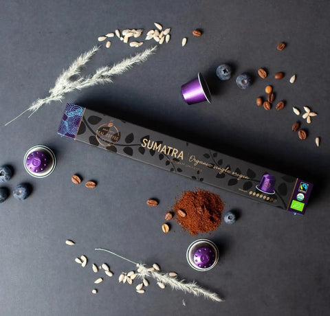 Sumatra flavor espresso pod box for Five Bold Espresso Flavors Variety Pack For Original Line Machines with coffee beans and pods