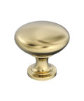 Edona Polished Brass Cabinet Knob 1-1/4 Inch Diameter For Cabinets And Drawers Retro Chic Traditional Style Drawer Knob Classic Brass Hardware