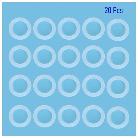 Silicone O Rings 20 Pack 16 Mm Outer Diameter 10 Mm Inner Diameter 3 Mm Cross Section VMQ Seal Gasket White For Wide Range Sealing Applications Antistatic Waterproof Heat Ozone Aging Resistant, 20 white rings