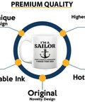 Coffee Mug 11oz White I Don't Need Morning Coffee Sailor Boater Gift Funny Lake Gift Nautical Sailboat Glass For Boat Captains