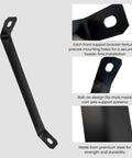 Beefy Front Support Axle Brackets For Utility Carts And Wheelbarrows Replacement Mounts Heavy Duty Steel with mounting holes