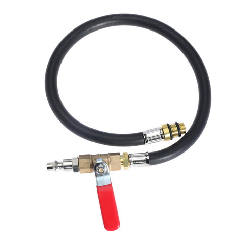 Engine Air Valve Holder Pressure Pipe With Ball Valve M12 M14 To Quarter Inch NPT For Valve Spring Replacement And Cylinder Leak Testing