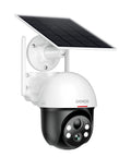 Solar Powered Wireless Outdoor Security Camera With Spotlight, Clear Night Vision, Pan Tilt 360 Degrees, wall-mounted