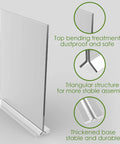 8.5x11 Clear Acrylic Sign Holder Display Stand Double Sided Card Holder for Business Office and Retail 2 Pack shown angled