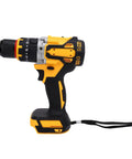 Lightweight Cordless Drill Packs A Dope Brushless Engine With One Hundred Newton Meters Of Torque That Cranks Out Two Thousand Rpm, ergonomic design, shown from side.