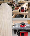 CNC Spoilboard Surfacing Router Bit With Half Inch Shank, 2 Inch Cutting Diameter, installed on a woodworking tool in a shop.