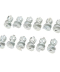 Heavy Duty Tungsten Steel Screw In Tire Studs Deliver Killer Traction And Rock Solid Skid Control For Cars Trucks Forklifts And Motorcycle Applications, close-up of metal traction spikes.