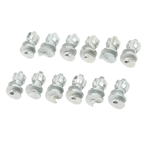 Heavy Duty Tungsten Steel Screw In Tire Studs Deliver Killer Traction And Rock Solid Skid Control For Cars Trucks Forklifts And Motorcycle Applications, close-up of metal traction spikes.