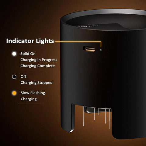 Built Different Electric Espresso Stirrer And Puck Distribution Tool with indicator lights and USB-C charging port.