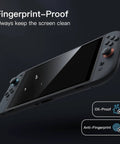 Nintendo Switch 2 2025 Screen Protector 9H Tempered Glass No Fuss Easy Install Tool Ultra Clear HD Clarity installed view