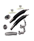 Heavy Duty Timing Chain Tensioner Rail Kit For BMW 550i 750i X5 X6 F02 F10 E70 E71 N63B44A Engine; alloy rails, chain, sprockets