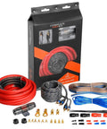4 Gauge Amp Kit For Cars With All In One Pro Grade Install Bundle For Subwoofers And Audio System including cables, wires, and accessories