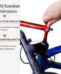 Road Bike Shifter Angle Measure Tool Adapter For Precise Derailleur Alignment Gauge Nut And Adjustable Brake Lever Height in use