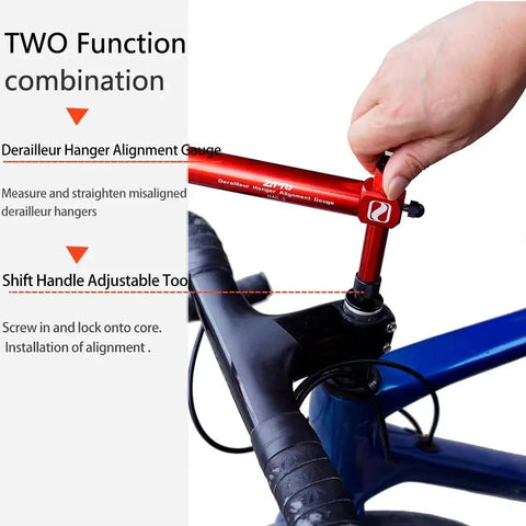 Road Bike Shifter Angle Measure Tool Adapter For Precise Derailleur Alignment Gauge Nut And Adjustable Brake Lever Height in use