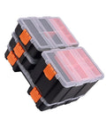 Heavy Duty Tool Box With Adjustable Compartments And Ergonomic Handle For Pro Workshop Use, Built Tough Modular Storage System stacked