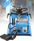 Smooth Operator Rotary Welding Positioner Turntable showing compact design, foot pedal, and adjustable speed control.