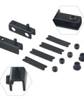 2 Pack Glass Door Hinges No Drill Stainless Steel Pivot Swivel For 5 To 6mm Glass With Rubber Cushions Black Ideal For Cabinets Bookcases And Wine Displays Easy Install Rust Resistant components