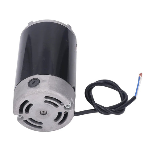 Heavy Duty Mini Lathe Motor Replacement 750W High Speed 6000RPM With M10 Shaft 40mm And 110V Iron Housing top view with cable.