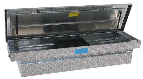 Open crossbox showing interior, compatible with J Bolt Catch For Crossboxes Kit Of 2 With Securing Nuts In Durable Steel.