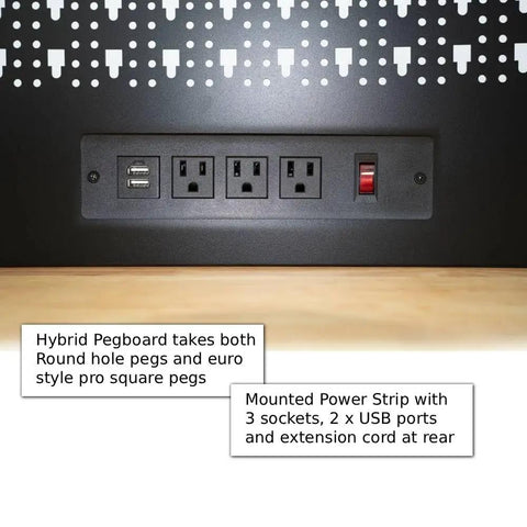 Heavy Duty Rolling Tool Chest Featuring 14 Lockable Drawers And Three Secure Cabinets Built For Serious Garage Organization And No Nonsense Shop Stash power strip with sockets and USB ports